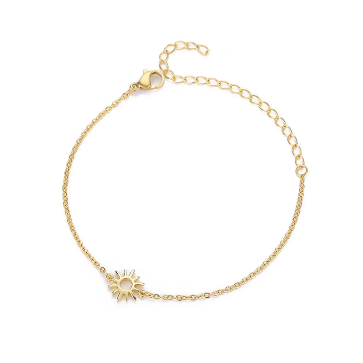 Sonnenblumen-Handkette / Fußkette aus Edelstahl für Damen