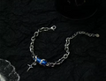 Titanstahl Obsidian Naturstein Armband für Herren