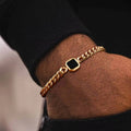 Herrenarmband aus Edelstahl & Acryl