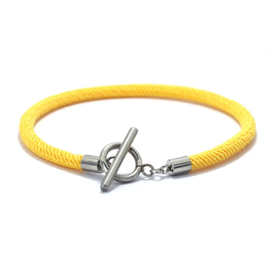 Handgefertigtes Milan‑Rope‑Glücksarmband mit Edelstahlverschluss