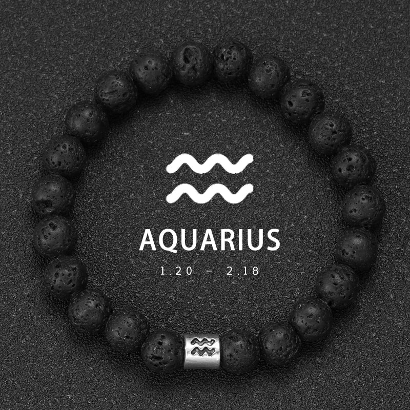 Lavastein – Sternzeichen-Armband für Herren
