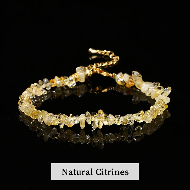 Naturstein-Armband mit Kristall-Splitperlen
