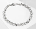 Zirkonia Blattarmband mit Marquise‑Schliff und polierter Metallfassung