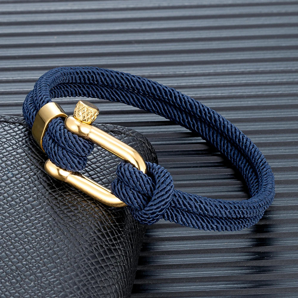 Schäkel‑Armband in Goldoptik aus Edelstahl