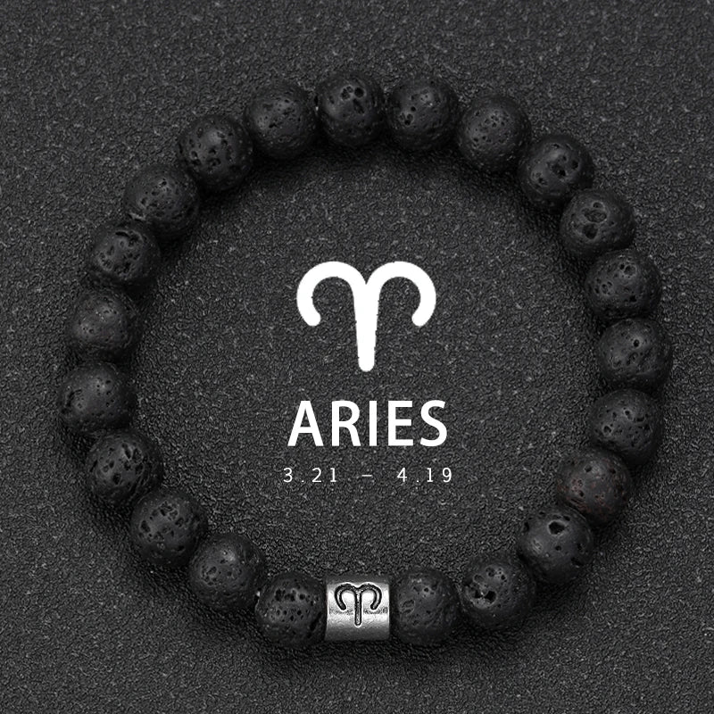 Lavastein – Sternzeichen-Armband für Herren