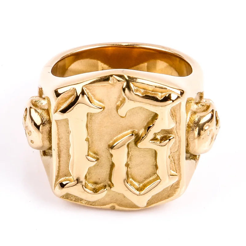 Markanter Biker- und Punk-Ring aus 316L Edelstahl mit Totenkopf-Design