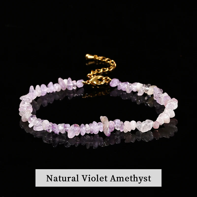 Naturstein-Armband mit Kristall-Splitperlen