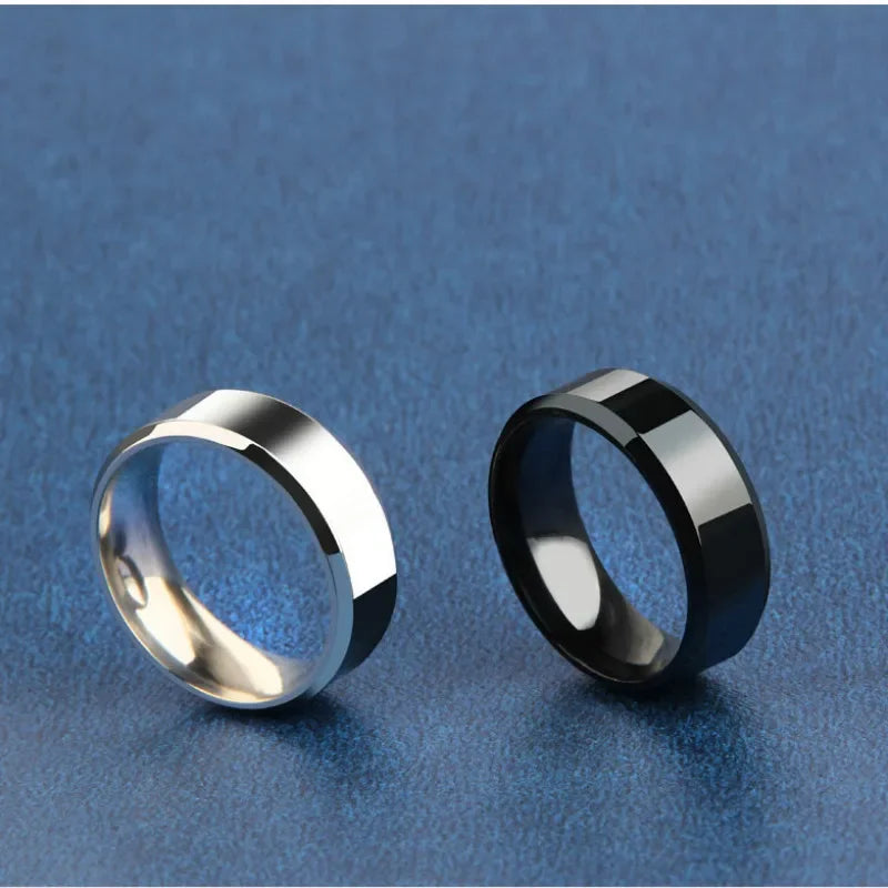 Hochwertiger Ring aus Edelstahl in matter schwarzer Optik