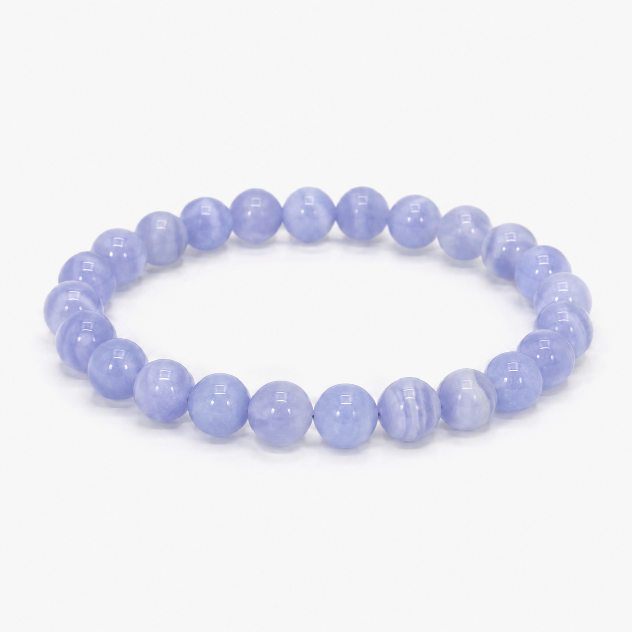 Natürliche blaue Spitzenachat und Rosenquarz Perlenarmbänder für Frauen